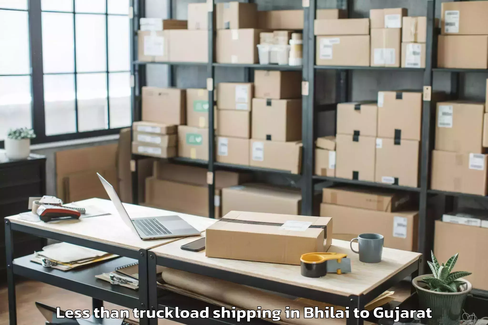 Professional Bhilai to Karjan Less Than Truckload Shipping